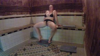 Cameron Skye Big Tits Hairy In The Sauna