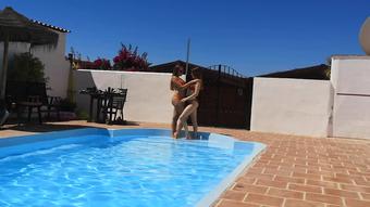 Pool time fun with Monika Lara Smith