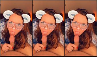 Ginger Ale Snapchat Young Smiling Redhead Teen In Glasses Sucking Cock Till Cim Pov