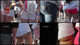 476 Lic Line Busted Whote Shorts