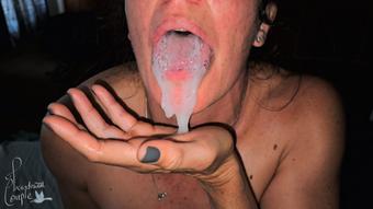 Sucking his cock until he fills my mouth 60fps