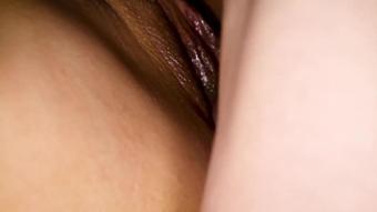 Slow creamy pussy rubbing and fucking, hot cum on pussy lips (Close up) - HOTKRALYA missionary