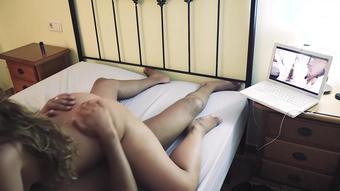 Virtual foursome with Spicy . Verified amateur couple watching Pornhub