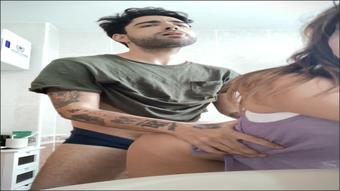 Ariana Van X Bathroom Quickie Fuck Vertical Vid
