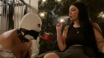 Mistress Glamorous will use this loser as her human ashtray - August 15, 2023