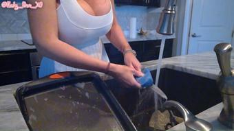 Big Boob Dish Washing ASMR - May 22, 2020