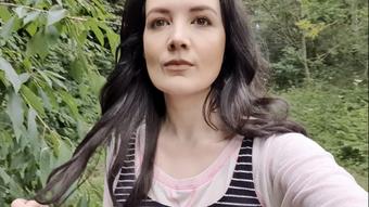 Black panty peeing in the park - September 23, 2020