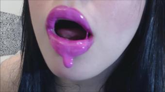 Pink Dripping wet Lips