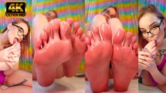 TOE SUCKING | OILED FEET 4K