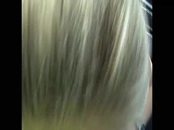 Very Hot Blonbe Babe Doing Blowjob And Cumshot In The Car