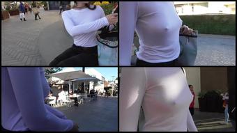 Braless White Tee