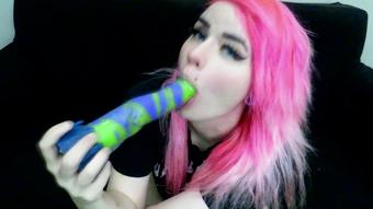 Alicenm Deep Throating Horse Cock