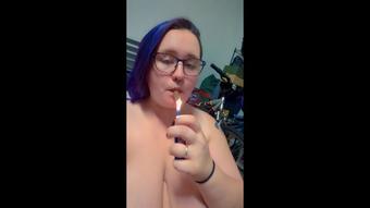 Topless Candid Smoke Sesh