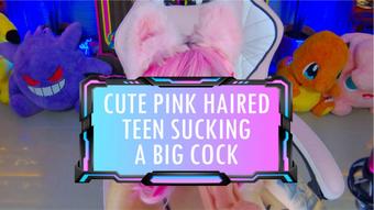 Cute pink haired teen sucking a big cock - July 10, 2024