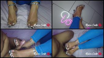 Raissaconte 07 01 2022 2323413640 I Did A Footjob On Him Wearing My Beautiful Zebra High Heels And He Came On My Feet