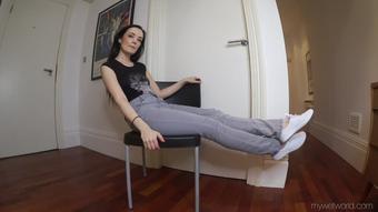 Grey jeans on the chair - April 23, 2019