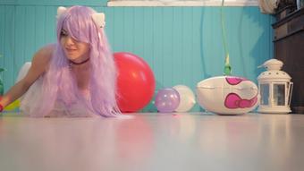 Kitty and Balloons - August 29, 2016