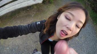 Cumonanna - Public Blowjob And Cum Walk In The Park