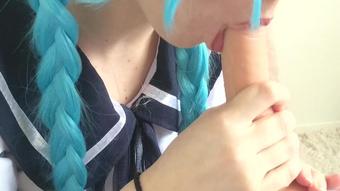 Aussie Schoolgirl First Blowjob With Cum
