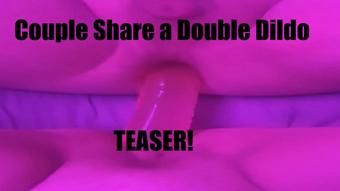 Couple Share a Double Dildo Teaser