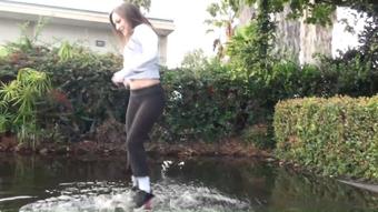 Renee Gets Sneakers Wet/Muddy/Messy