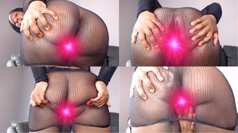 Fishnet Pussy Spreading & Ass Tease