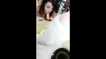 Sarahbutton Barely Legal Teen Rides Strap On Stuffy