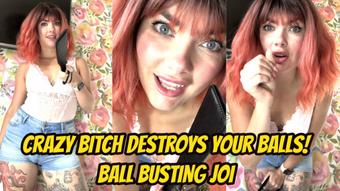Crazy bitch destroys your balls! Ball busting JOI - August 29, 2024