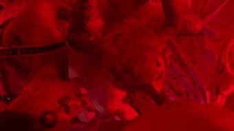 4 guys fuck at construction site for Halloween and cum in each other's mouths