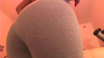 Yoga Pants And Tiny Thong