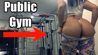 Public Sexy Girl Flashing her Boobs GYM - August 06, 2019