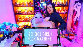 School Girl Spit on Tits + Fuck Machine Ride + Alien Blowjob - November 06, 2023