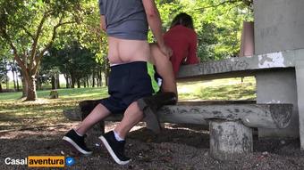 We come back! Real Amateur Public Sex on the Park!!! People walking near...