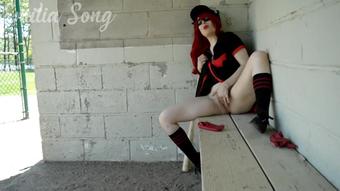 Batwoman Cosplay Public Masturbation