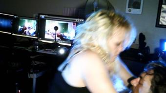Blond bitch comes by to see me