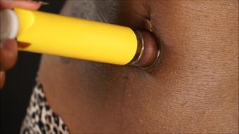 Halle Shows Off Her Belly Button