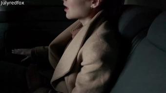 373 - Redhead Girl Play With Vibrator In Taxi