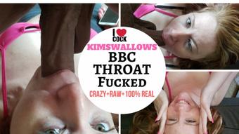 Kimswallows Bbc Throat Fucked With Throatpie
