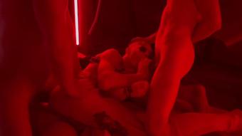 The guys arranged a hot group sex on an abandoned