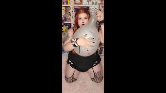 Smoking Ginger Kitten blows balloon - March 25, 2022