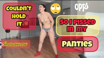 WATERFALL OF PISS COULDN'T HOLD IT ANYMORE PANTIES SOAKED