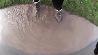 Ariel Anderssen Jumping In Puddles