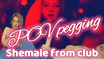 Shemale from club POV pegging