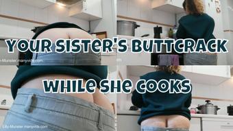 step-Sister Huge Buttcrack Voyeur - June 21, 2023