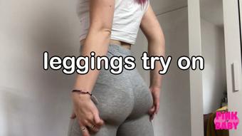leggings try on