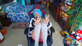 Rem finmgering herself and toy - October 15, 2024