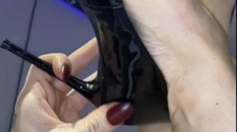 Shoe Worship - Black Patent Stilettos