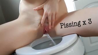 Pissing x 3
