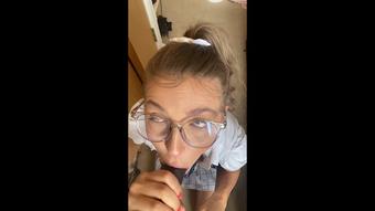 Teen Sucks Sirs BBC & Gets A Facial