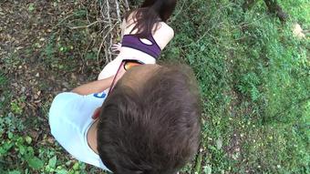 fucked a friend's girlfriend passing through the forest .. buddy - girlfriend is the best